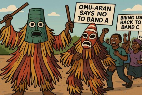 NEPA Bill: Masquerades Storm Street for Omu-Aran Protest Over Wicked NEPA Bill – “Bring Us Back to Band C