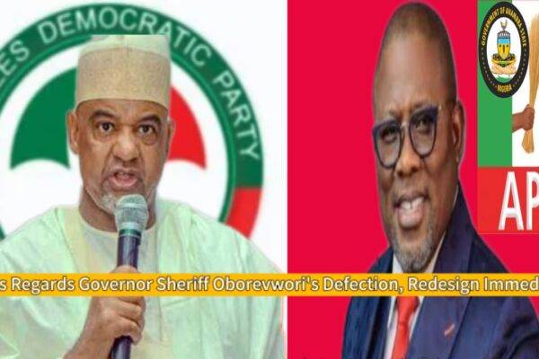 PDP Slams Governor Sheriff Oborevwori's Defection as Electoral Betrayal, Demands Instant Resignation