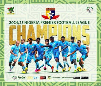 Remo Stars Make History, Break 25-Year-Old NPFL Record.Remo Stars Crowned Nigeria Premier Football League Champions