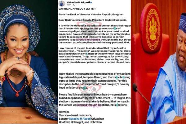 Senator Natasha Bows, Akpabio Smiles: Inside the Senate's Latest Episode of 'Who's Sorry Now?