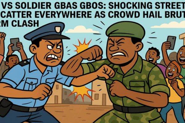 Police vs Soldier Gbas Gbos: Shocking Street Fight Scatter Everywhere as Crowd Hail Brutal Uniform Clash