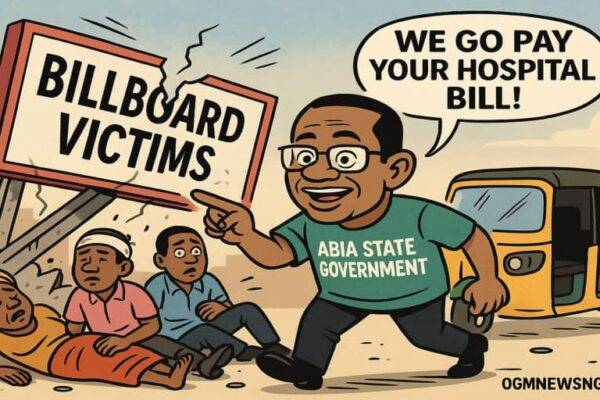 Abia State Government Don Vow to Pay Hospital Bills for Aba Billboard Victims – See Wetin Dem Do Sharp-Sharp