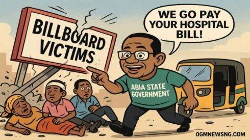 Abia State Government Don Vow to Pay Hospital Bills for Aba Billboard Victims – See Wetin Dem Do Sharp-Sharp