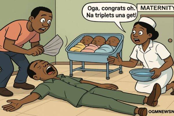Adamu Muhammed Faint for Kogi Hospital As Wife Born Triplets – See As E Happen!