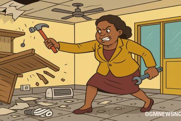 Businesswoman Vex Scatter Shop After Landlord Chase Am – Shocking Gbas Gbos After Expensive Renovation