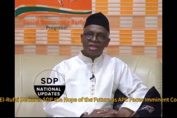 Explosive Defection: Nasir El-Rufai Declares SDP the "Hope of the Future" as APC Faces Imminent Collapse