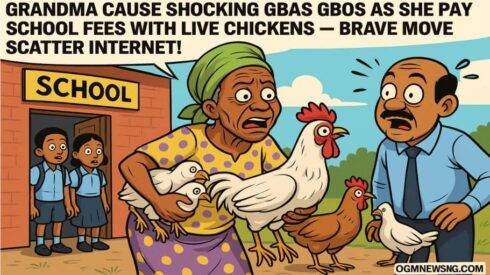 Grandma Cause Shocking Gbas Gbos as She Pay School Fees with Live Chickens – Brave Move Scatter Internet