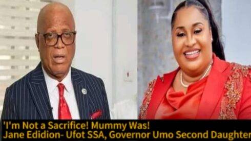 Jane Edidiong-Ufot, Umo Eno’s Daughter Exposes Dark Secrets Behind Family Deaths Says :“I Am Not a Sacrifice! Mummy Was!”