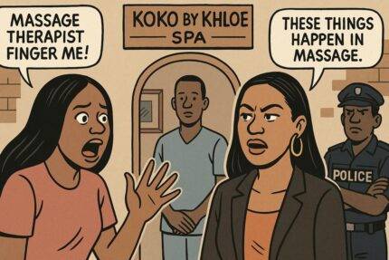 Massage Turn Gbege! Drama Burst as Lady Accuse KokobyKhloe Spa of assault 'Touching Without Consent'—Gbas Gbos Burst for Lekki!"