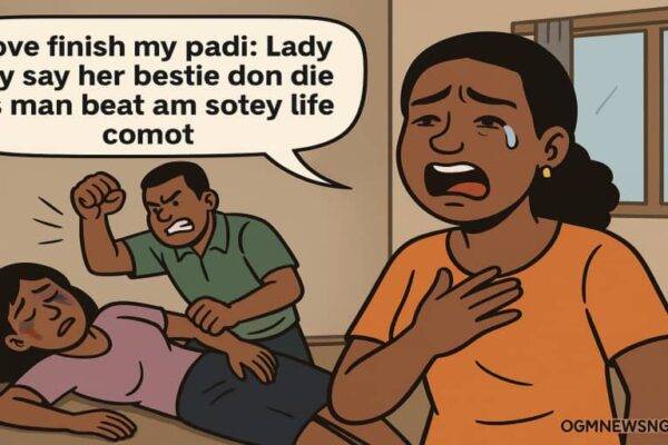 Lady Cry Say Her Bestie Don Die as Man Beat Am Sotey Life Comot