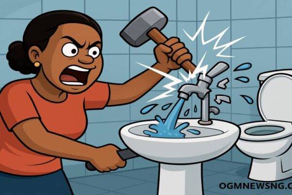 Lady Para Scatter Toilet And Tap After Spending Her Money – Landlord Give Quit Notice After Renovation Wahala