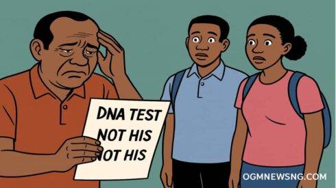 Man Shock as Two Pikin No Be Him Own After He Don Train Dem Reach University DNA Test Scatter Everything