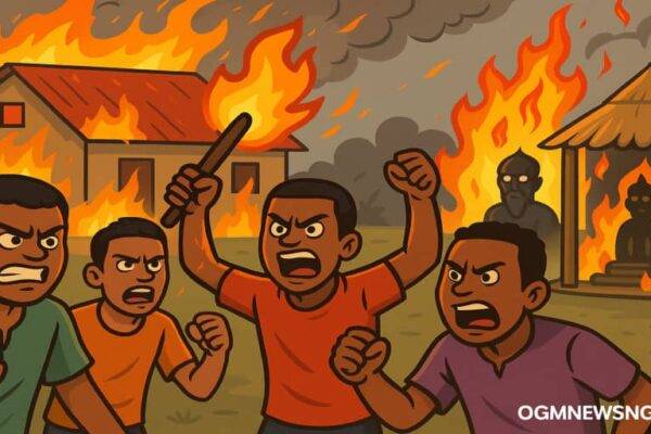 Enugu Angry Youths Burn Native Doctor House Over Human Ritual Wahala | Gbas Gbos Latest Naija News