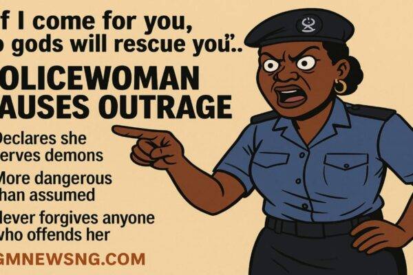 Policewoman Wey Dey Serve Demons Say She No Dey Forgive – Gbas Gbos Burst Out Online!”