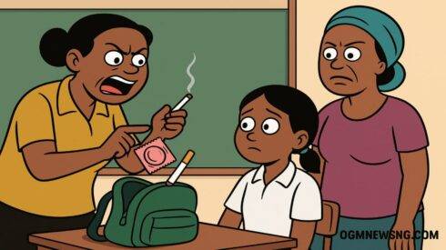 Teacher Yarn Say , I Open Her Pikin Bag — Wetin I See Shock Me Scatter!” – I Explode as I Expose Co*dom and Cigarette for SS2 Girl Bag