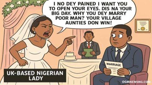 UK-Based Nigerian Lady Blasts ‘Village Aunties’ as She Marries in Her Living Room – 'Why You Marry Poor Man