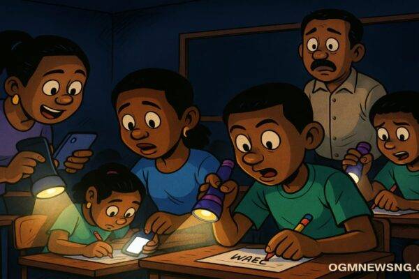 WAEC Shocking Expose: Students Suffer Write Exam for Night with Torchlight for Asaba