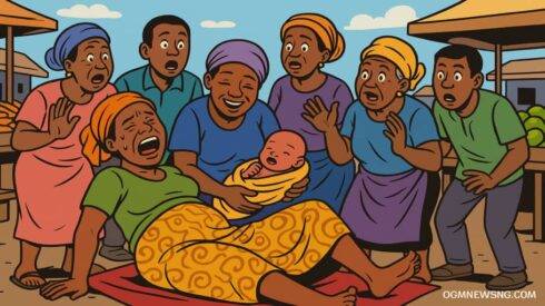 Woman Gives Birth for Public – Market Turn Delivery Room as Fearless Mama Push Like Pro