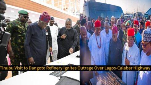 Bola Tinubu Visits Dangote Refinery on Thursday, June 5, 2025, Sparks Outrage Over Lagos-Calabar Highway