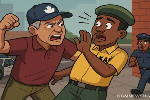 One Canada Returnee Don Beat KAI Official for Lagos – Say Him No Cross Ocean to Dey Obey Footbridge!"