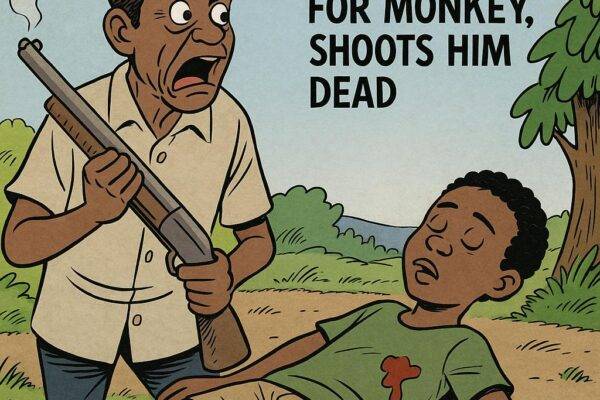 Ekiti Papa Mistake Pikin for Monkey: Use Gun Send Am Go Heaven
