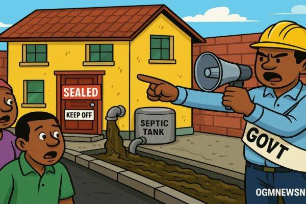 One Lagos House Caught Red-Handed Dey Pour S#it Enter Public Drainage – Environmental Task Force Strike with Full Force!