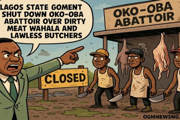 Lagos State Goment Shut Down Oko-Oba Abattoir Over Dirty Meat, Lawlessness & Environmental Wahala