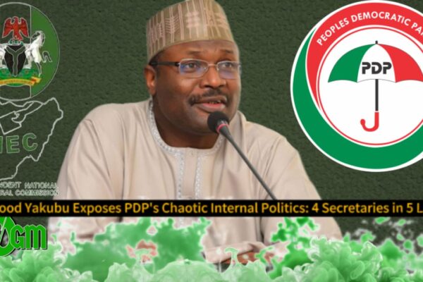 INEC Chairman Mahmood Yakubu Exposes PDP’s Chaotic Internal Politics: ‘Four Secretaries in Five Letters