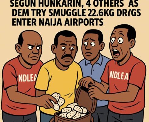 NDLEA Nab Ex-Footballer Segun Hunkarin, 4 Others as Dem Try Smuggle 22.6kg Dr¥gs Enter Naija Airports