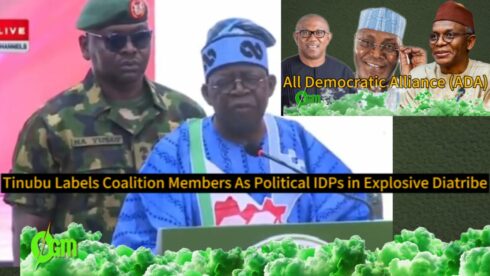 President Bola Ahmed Tinubu Slams Opposition: “Coalition Leaders Are Political IDPs with No Direction