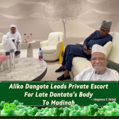 Aliko Dangote Escapes State Duties, Escorts Dantata’s Corpse to Madinah in Billionaire Convoy