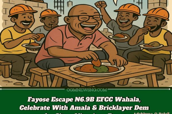 Ayodele Fayose Chop Amala With Bricklayer Dem As Court Free Am From ₦6.9 Billion Wahala — See How E Take Celebrate