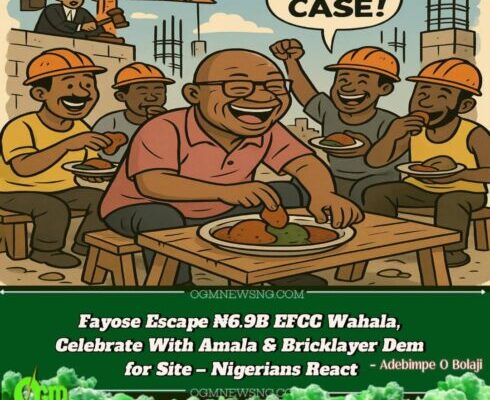 Ayodele Fayose Chop Amala With Bricklayer Dem As Court Free Am From ₦6.9 Billion Wahala — See How E Take Celebrate