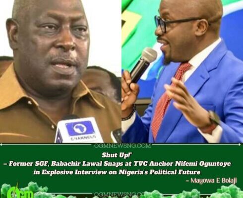 Former SGF, Babachir Lawal Shuns TVC Anchor, Nifemi Oguntoye on Live TV: “Give Me a Break, My Friend. Shut Up! What’s Your Problem?