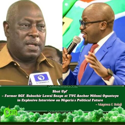 Former SGF, Babachir Lawal Shuns TVC Anchor, Nifemi Oguntoye on Live TV: “Give Me a Break, My Friend. Shut Up! What’s Your Problem?