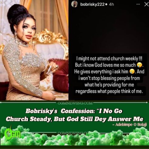 God Dey Answer My Prayer Pass!” – Bobrisky Declares Divine Favour, Says Critics Can't Stop Her Generosity