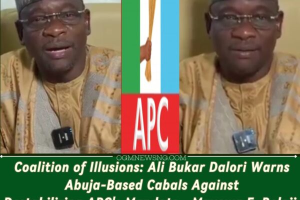 Acting National Chairman APC, Ali Bukar Dalori Slams Phantom Coalition Plots: “Hotel Politicians Will Flee After Election Defeat