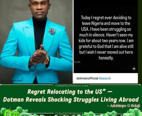Nigerian Rapper Dotman Regretfully Reveals Shocking Struggles After Relocating to the US