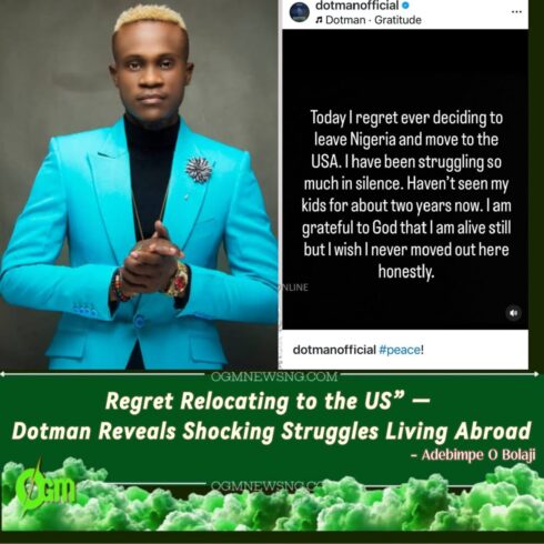 Nigerian Rapper Dotman Regretfully Reveals Shocking Struggles After Relocating to the US