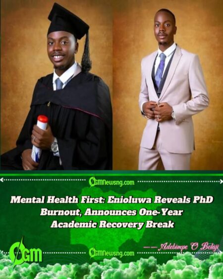 Enioluwa Declares Mental Fatigue, Plans One-Year Break After PhD: ‘My Head Wan Burst