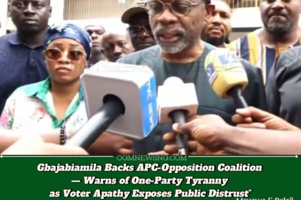 Chief of Staff, Femi Gbajabiamila Welcomes APC-Opposition Coalition, Laments Low Voter Turnout in Lagos LG Election