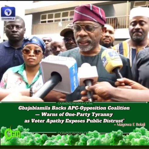 Chief of Staff, Femi Gbajabiamila Welcomes APC-Opposition Coalition, Laments Low Voter Turnout in Lagos LG Election