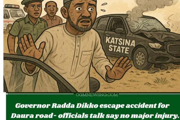 Gov Dikko Radda Involve for Small Motor Accident After He Visit Late Buhari House