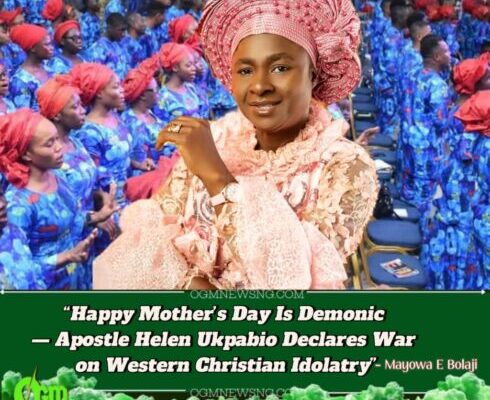Lady Apostle Helen Ukpabio Condemns Modern Holidays: Says 'Happy Mother's Day, Happy Father's Day’ Happy Sister's Day Are Hidden Idols Worship'
