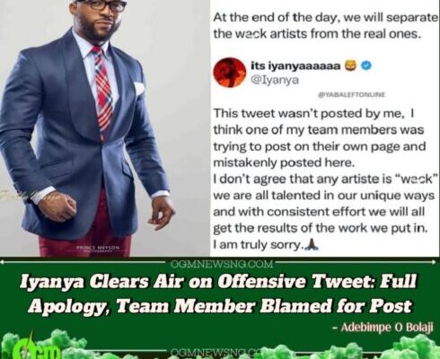 Iyanya Issues Powerful Apology After Offensive Tweet Backlash – Blames Team Error, Says ‘No Artiste Is Wack