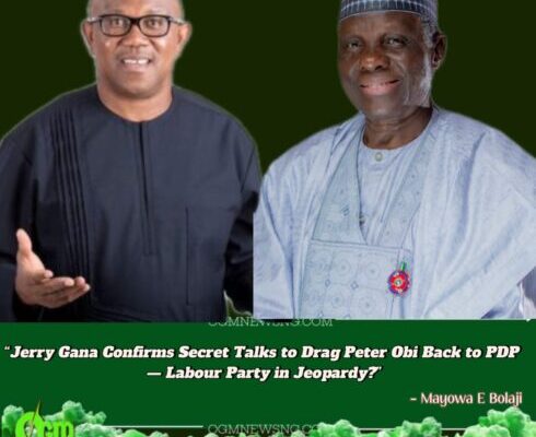 Jerry Gana Reboots PDP with Peter Obi Gambit — Masterstroke for 2027 or Calculated Betrayal?”