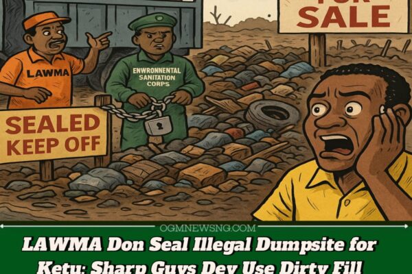 LAWMA Seal Fraud Dumpsite for Ketu: Land Wey Dem Dey Sell Na Waste Dem Use Fill Am!