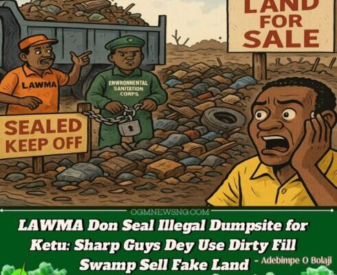 LAWMA Seal Fraud Dumpsite for Ketu: Land Wey Dem Dey Sell Na Waste Dem Use Fill Am!