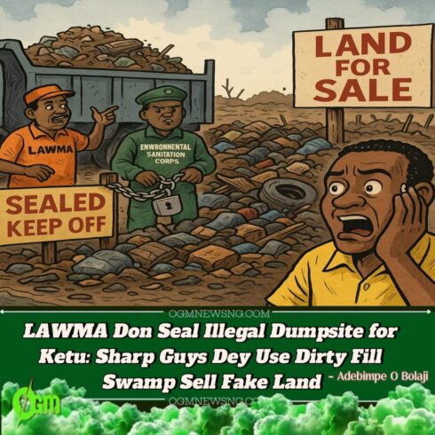 LAWMA Seal Fraud Dumpsite for Ketu: Land Wey Dem Dey Sell Na Waste Dem Use Fill Am!