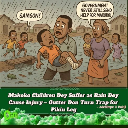 Makoko Children Dey Suffer Gbege As Rain Dey Turn Street to Danger Zone – Pikin Injury Don Full Everywhere